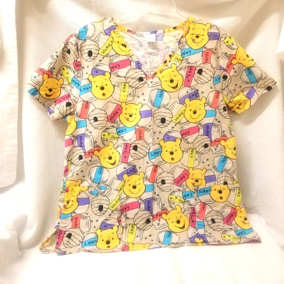 Disney Tops - Disney Winie The Pooh Bear Scrub Top